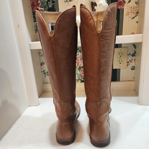 Frye 'Paige' Tall Riding Boots 100% Leather Sz 6 Brown - Picture 5 of 14